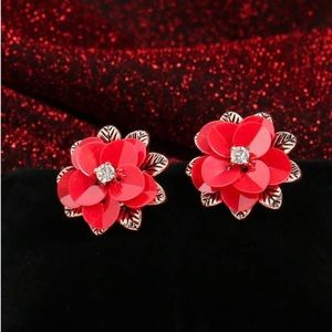Metal Flower Earrings